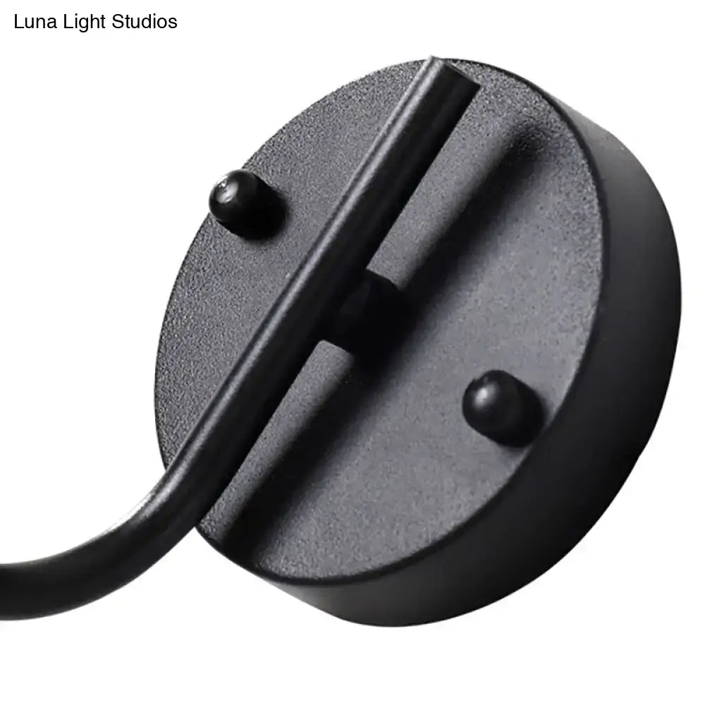 Modern black sconce light with milk glass shade living room