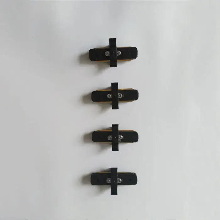 Modern black & silver ceiling track rail connector set kitchen light