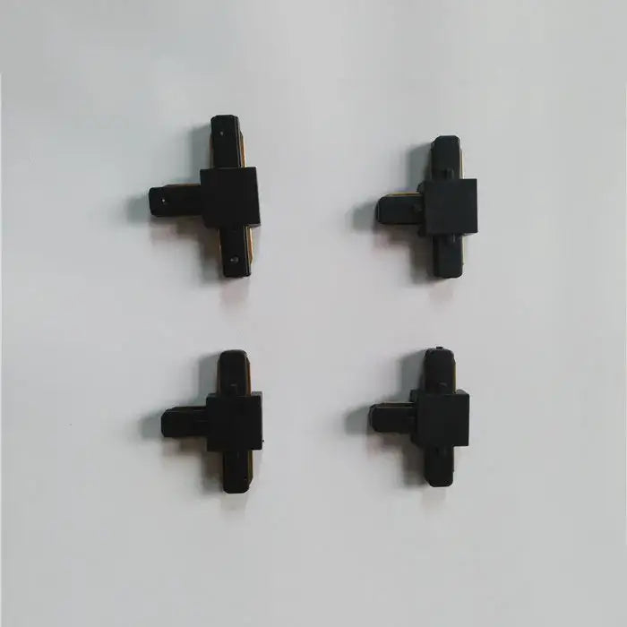 Modern black & silver ceiling track rail connector set kitchen light