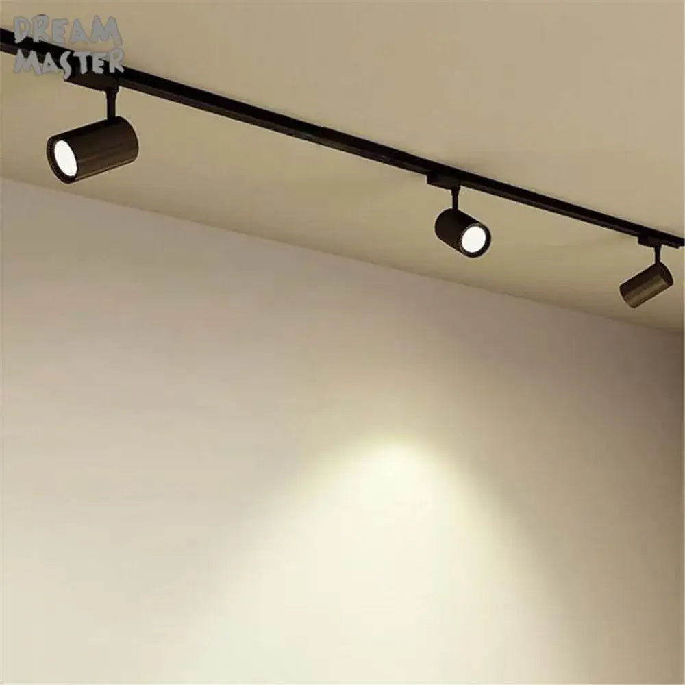 Modern black & silver ceiling track rail connector set kitchen light