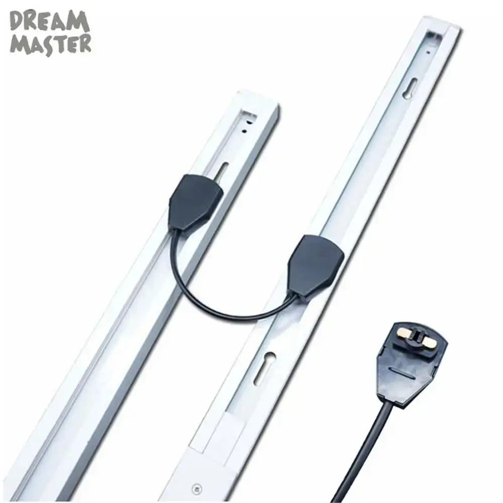 Modern black & silver ceiling track rail connector set kitchen light