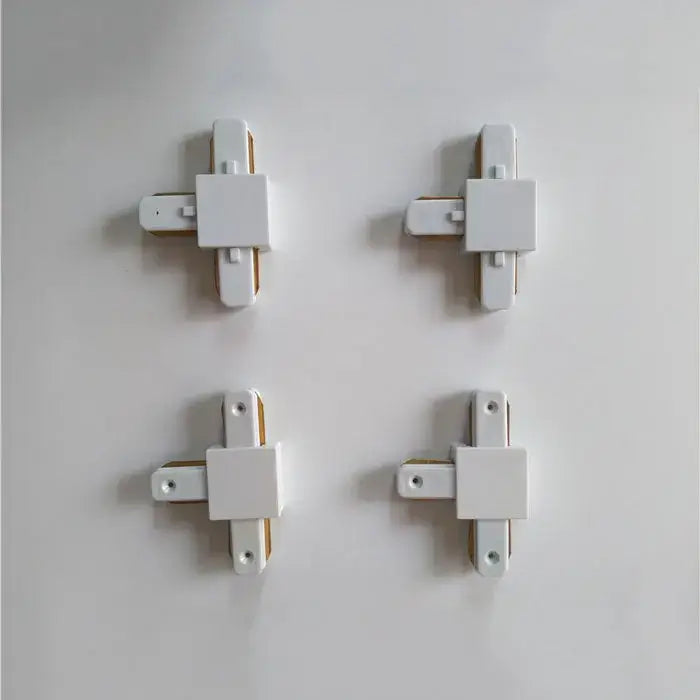 Modern black & silver ceiling track rail connector set kitchen light