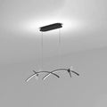 Modern black & silver dragonfly curve linear led – dining room light