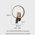 Modern black & silver led wall lamp bedroom adjustable spotlight