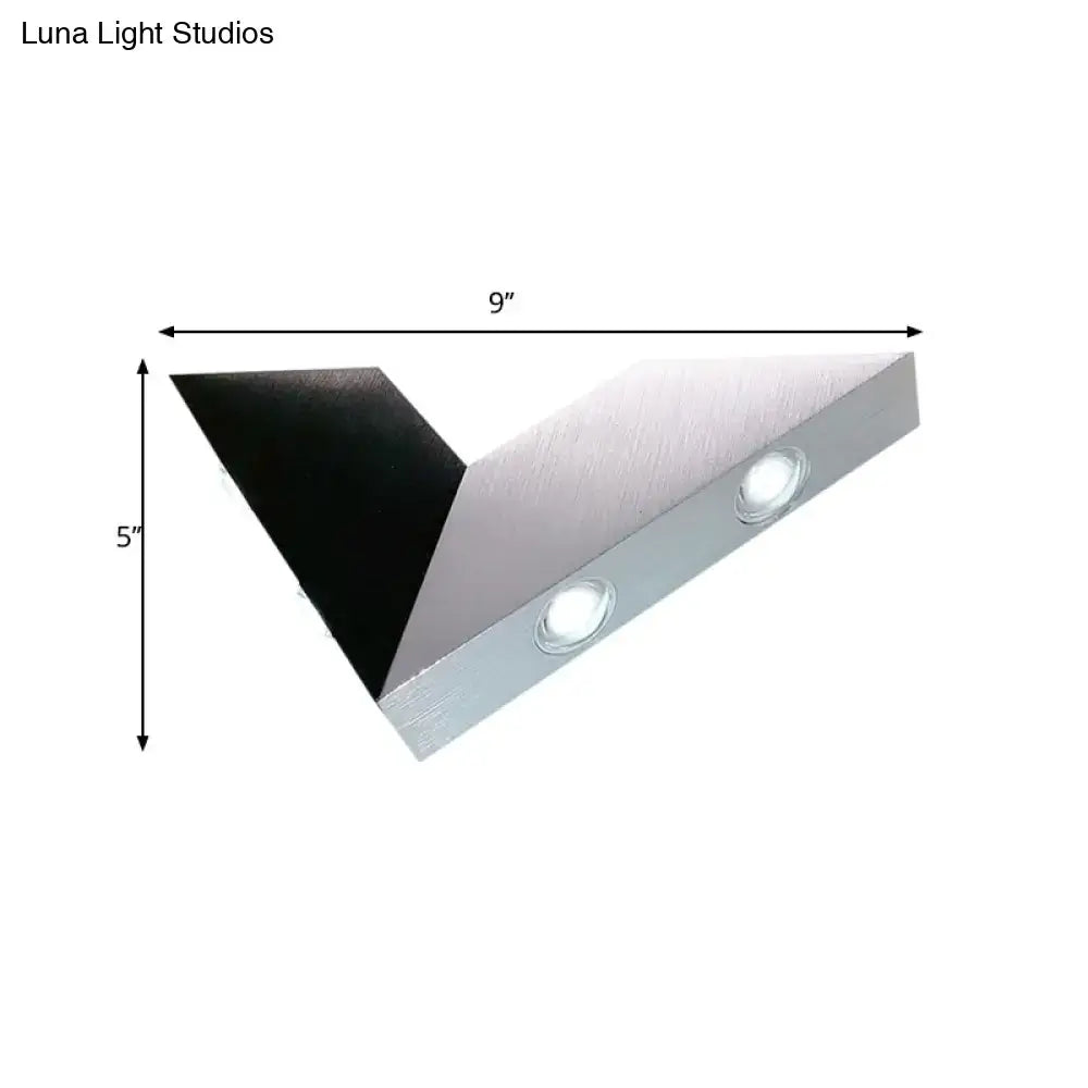Modern black & silver metal sconce led wall light bedroom rgb decor