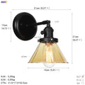Modern black smoked glass ball wall sconce hallway light