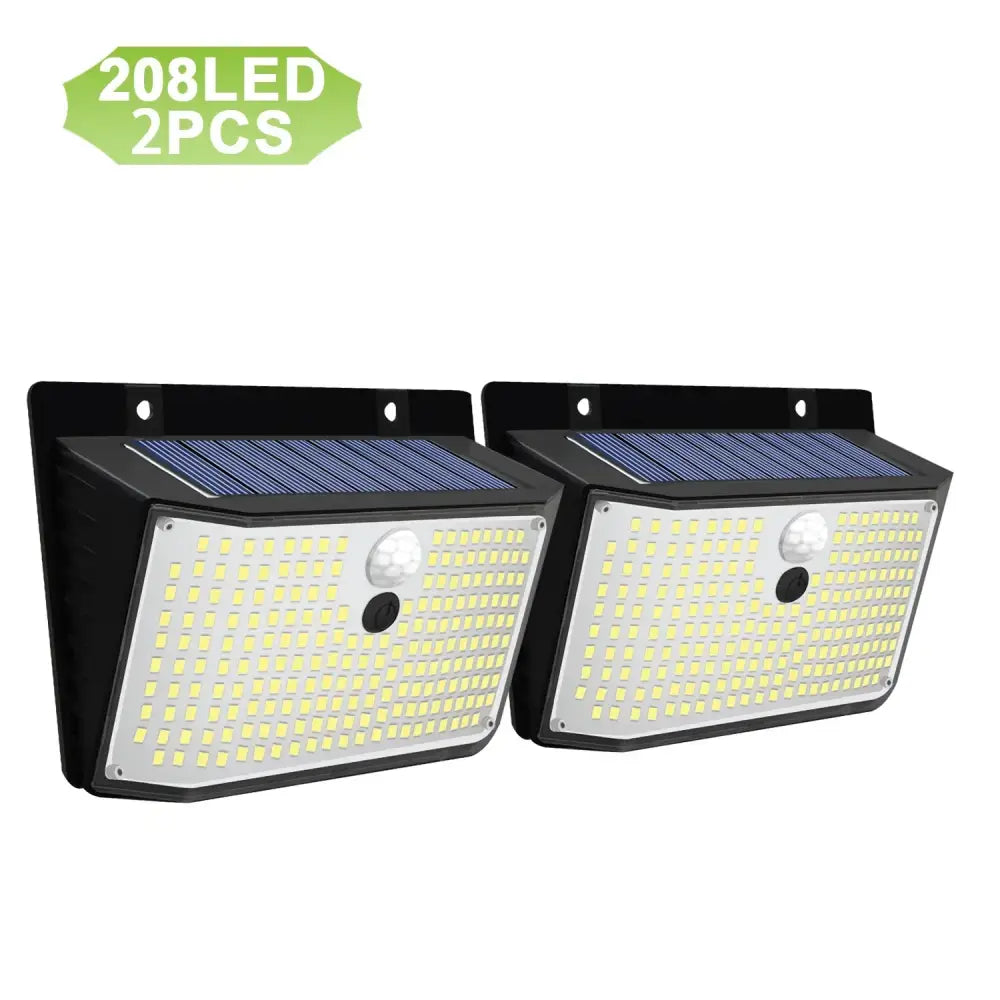 Modern black solar wall lamp outdoor motion sensor security light