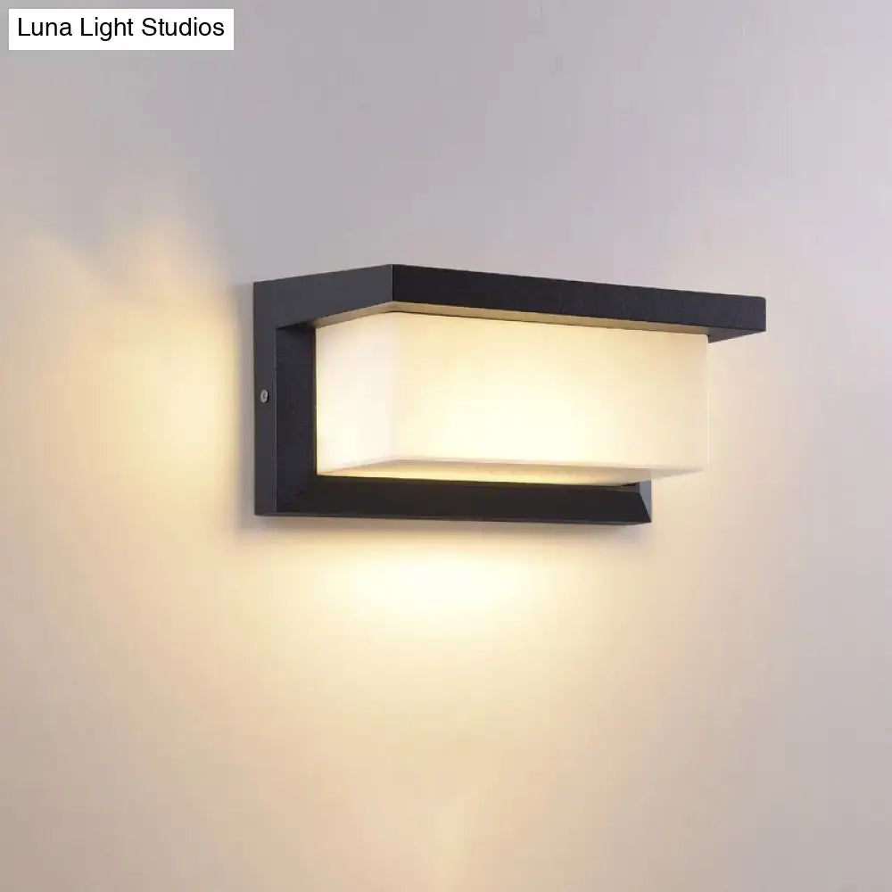 Modern black sound activated led wall sconce bedroom light