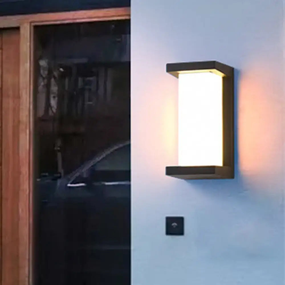 Modern black sound activated led wall sconce bedroom light
