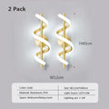 Modern black spiral led wall lamp for bedroom