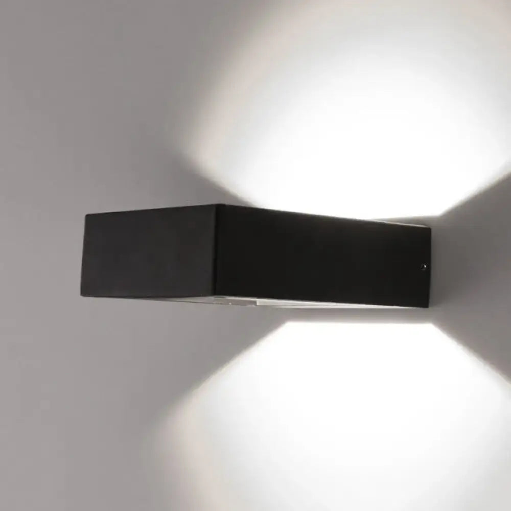 Modern black square led sconce light fixture for porch