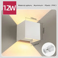 Modern black square led wall light bedroom waterproof decor