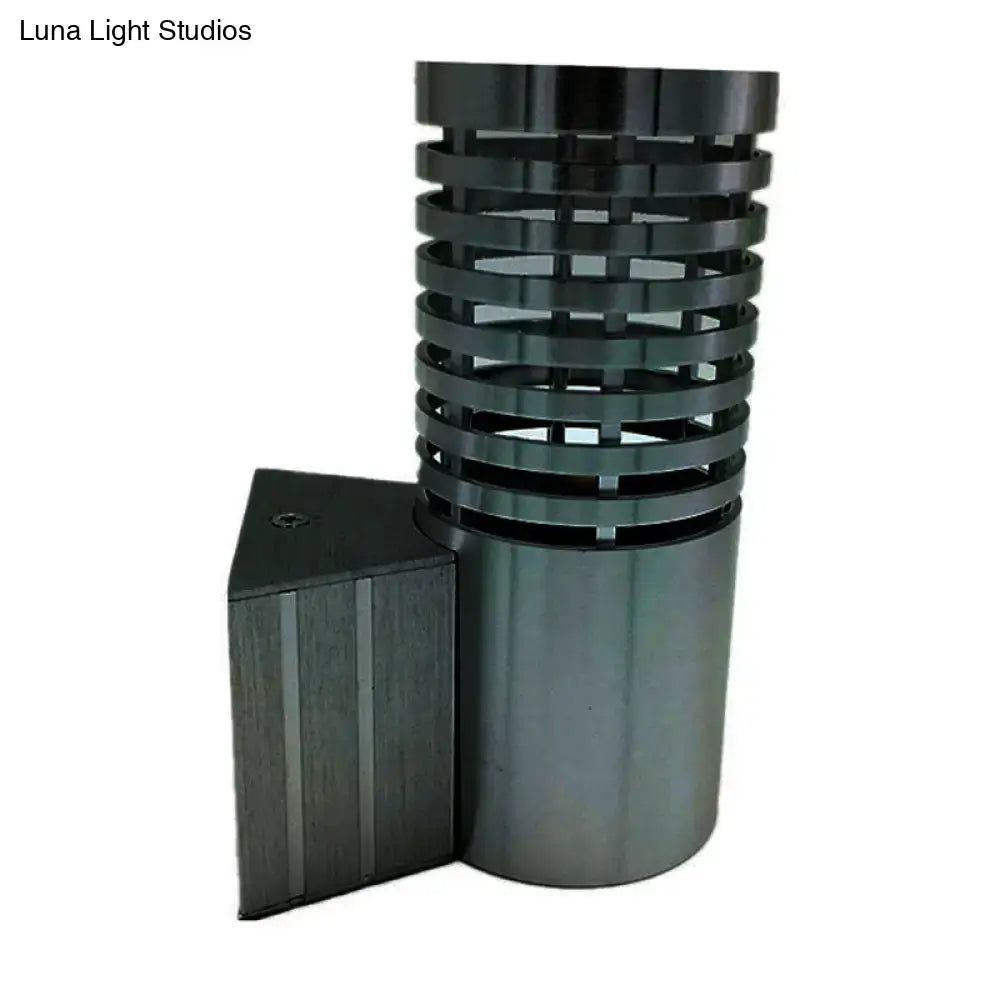 Modern black stacked ring wall lamp kit outdoor sconce