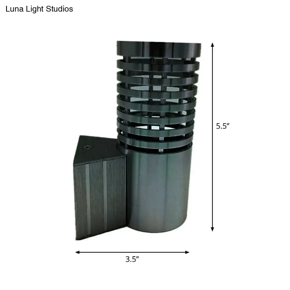 Modern black stacked ring wall lamp kit outdoor sconce