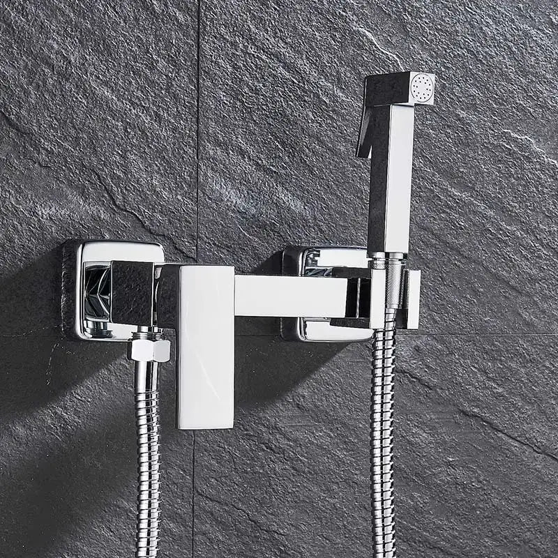 Modern black & stainless steel brass bidet faucet bathroom sprayer
