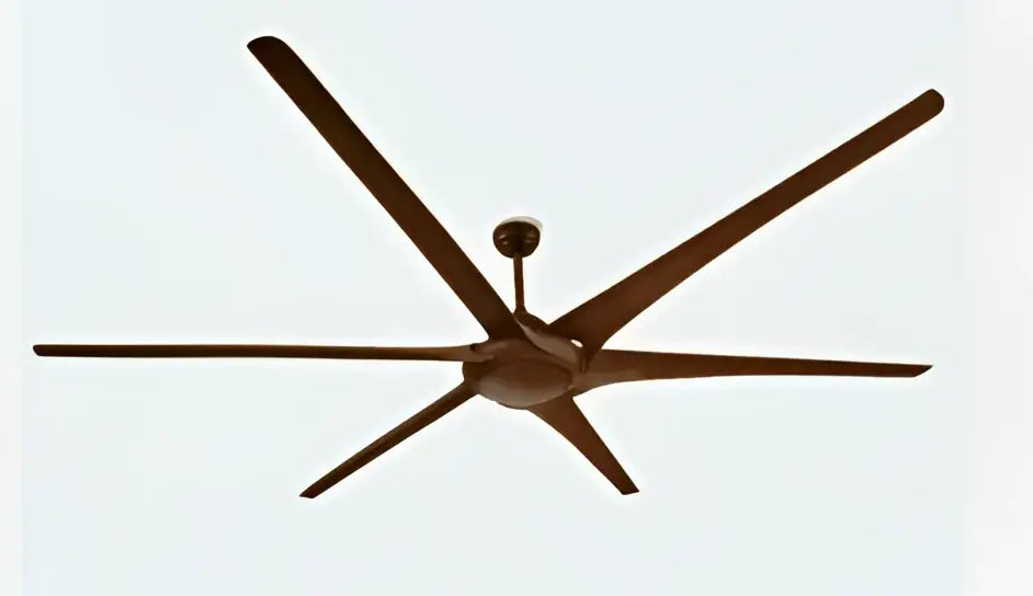 Modern black stainless steel large ceiling fan living room light