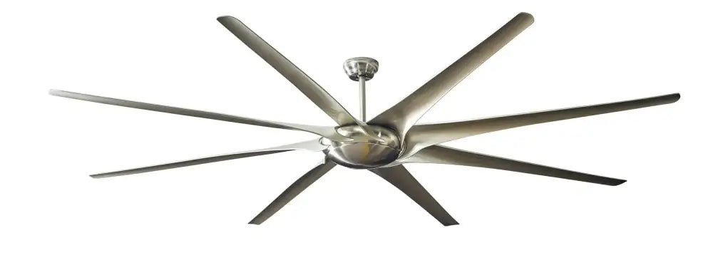 Modern black stainless steel large ceiling fan living room light
