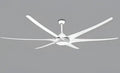 Modern black stainless steel large ceiling fan living room light
