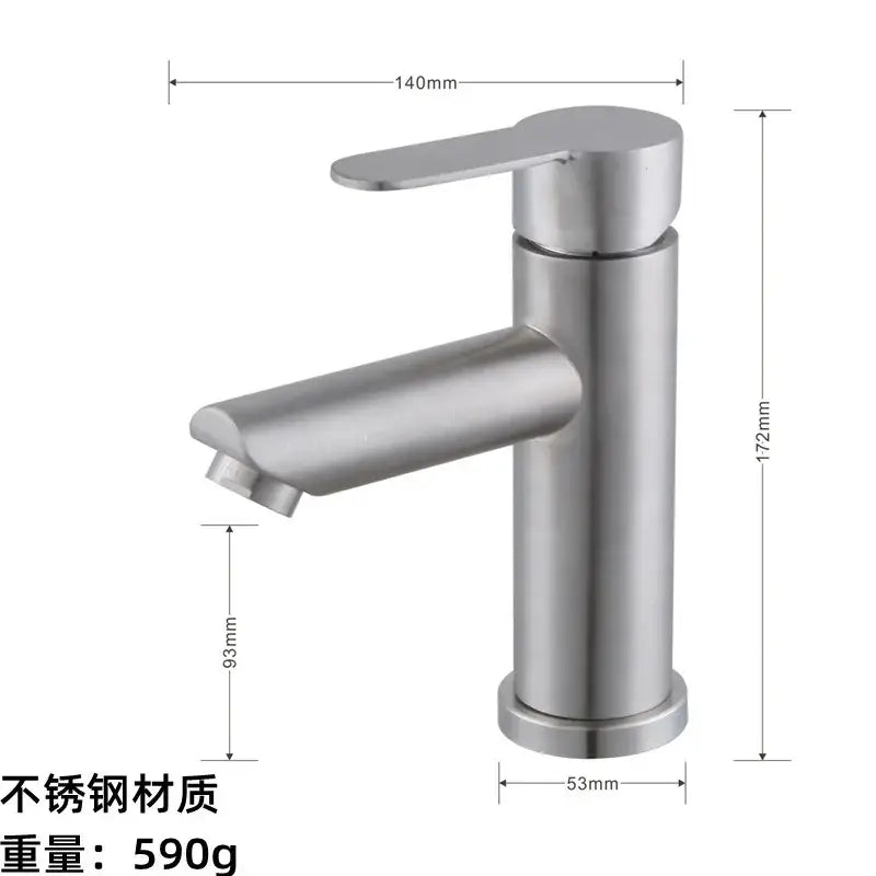 Modern black stainless steel single handle faucet bathroom mixer