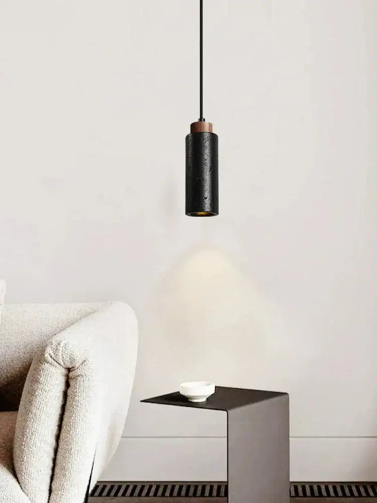 Modern black stone bedside chandelier bedroom pendant light