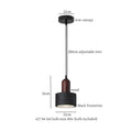 Modern black stone led pendant light kitchen wood top decor