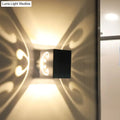 Modern black swirl led wall lamp bedroom light pattern sconce