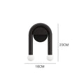 Modern black u-shaped led wall lamp for bedroom with spherical bulbs
