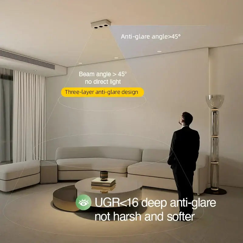 Modern black & white 36w led surface mounted ceiling light living room