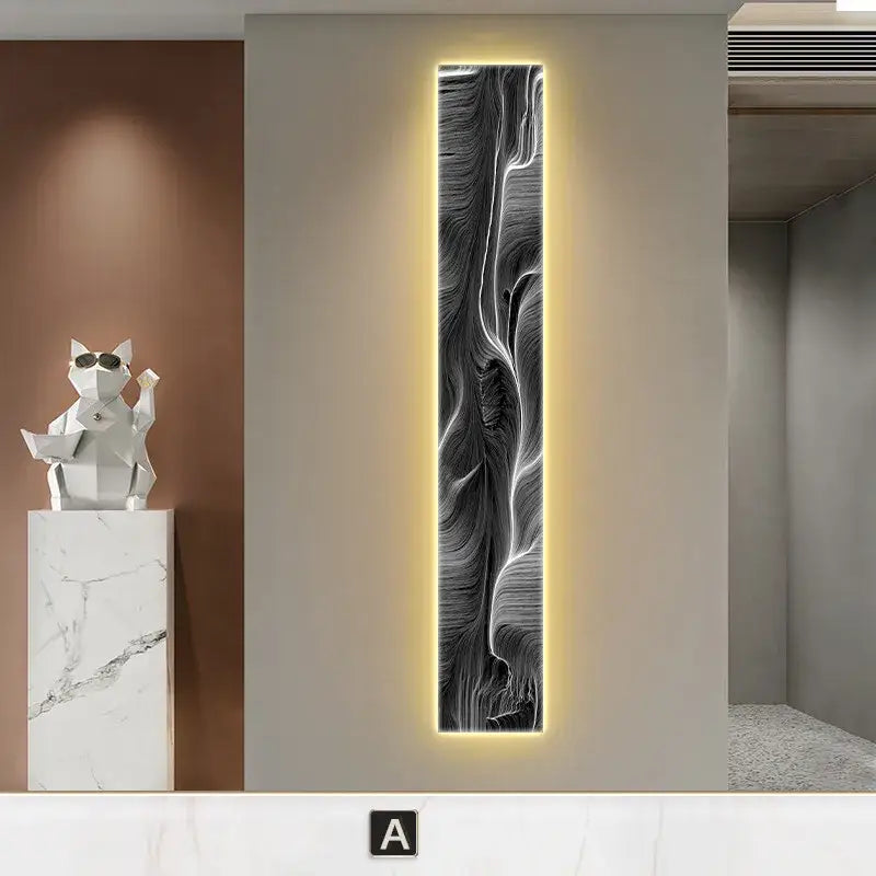 Modern black & white abstract led wall lamp – living room sconce