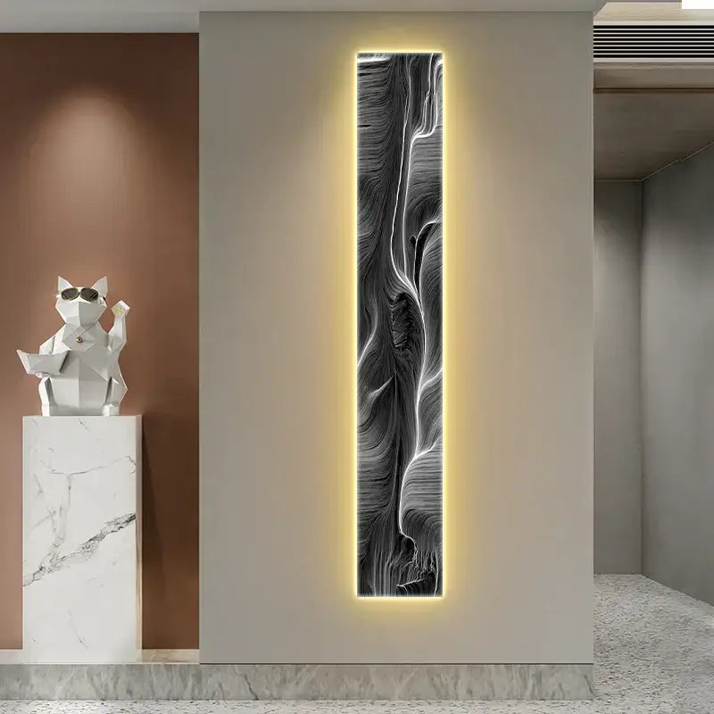 Modern black & white abstract led wall lamp – living room sconce