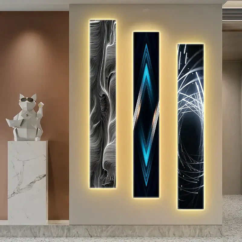 Modern black & white abstract led wall lamp – living room sconce