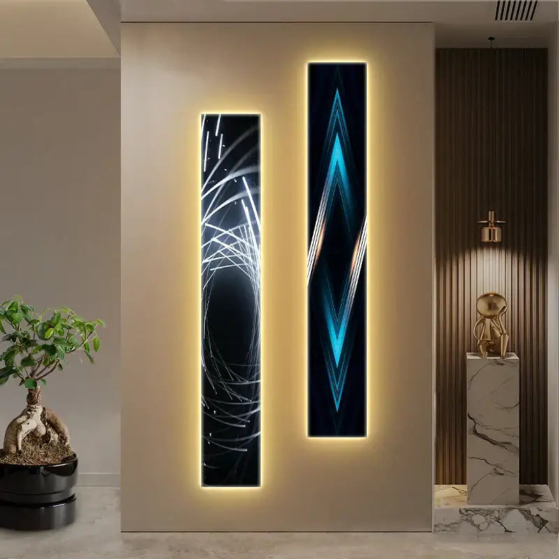 Modern black & white abstract led wall lamp – living room sconce