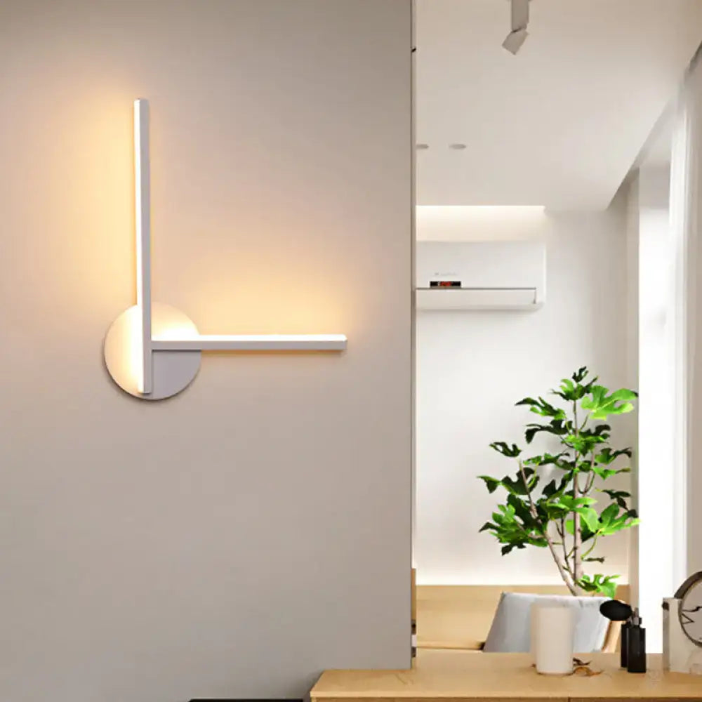 Modern black & white acrylic cross wall sconce bedroom warm white light