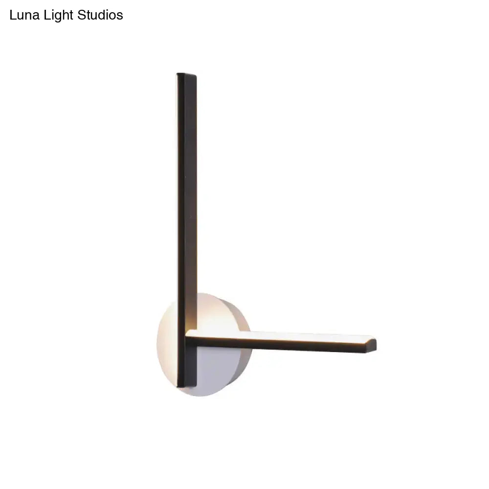Modern black & white acrylic cross wall sconce bedroom warm white light