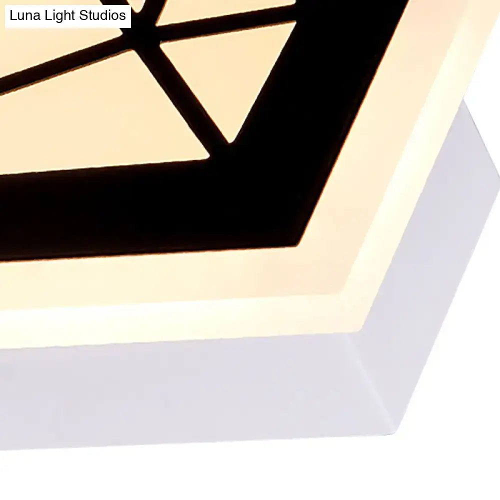 Modern black & white acrylic diamond bedside wall lamp bedroom light fixture