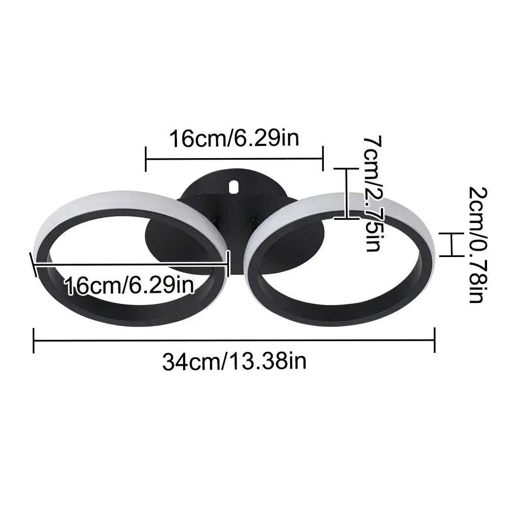 Modern black & white acrylic led ceiling lamp living room light