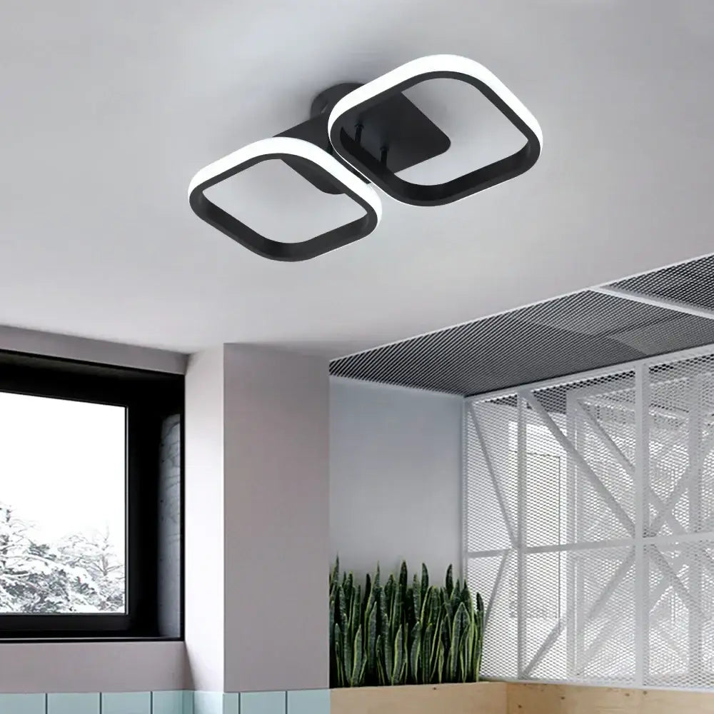 Modern black & white acrylic led ceiling lamp living room light