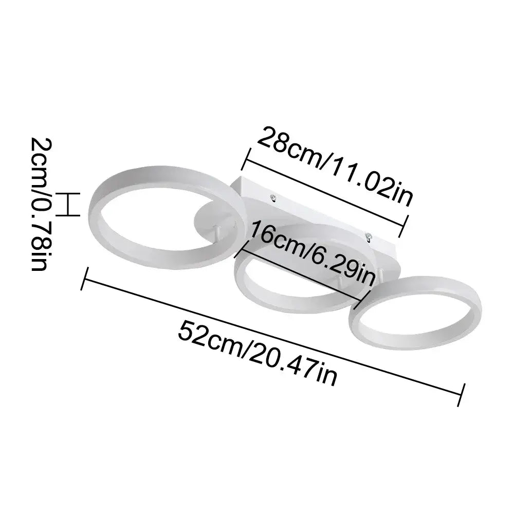 Modern black & white acrylic led ceiling lamp living room light