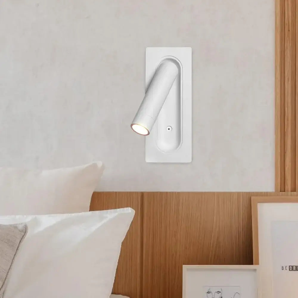 Modern black & white adjustable bedside led wall lamp bedroom light