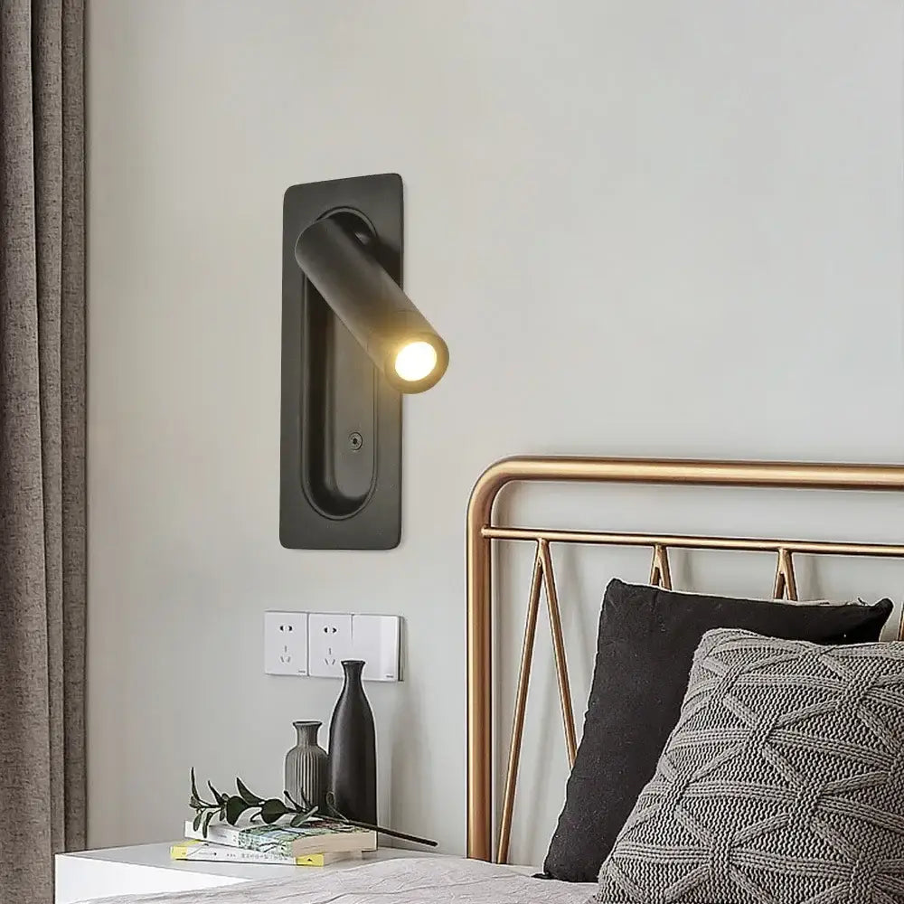 Modern black & white adjustable bedside led wall lamp bedroom light