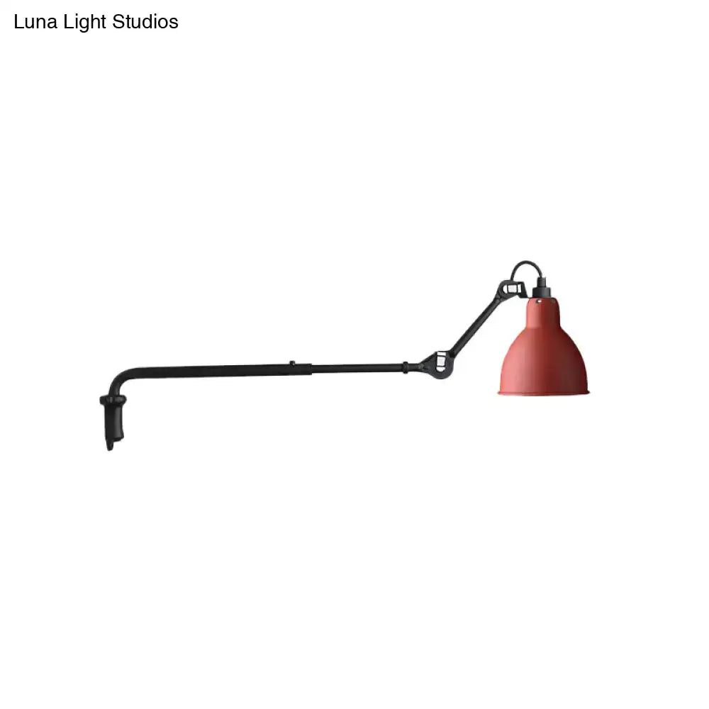 Modern black & white articulated bedroom wall lamp wired electric power