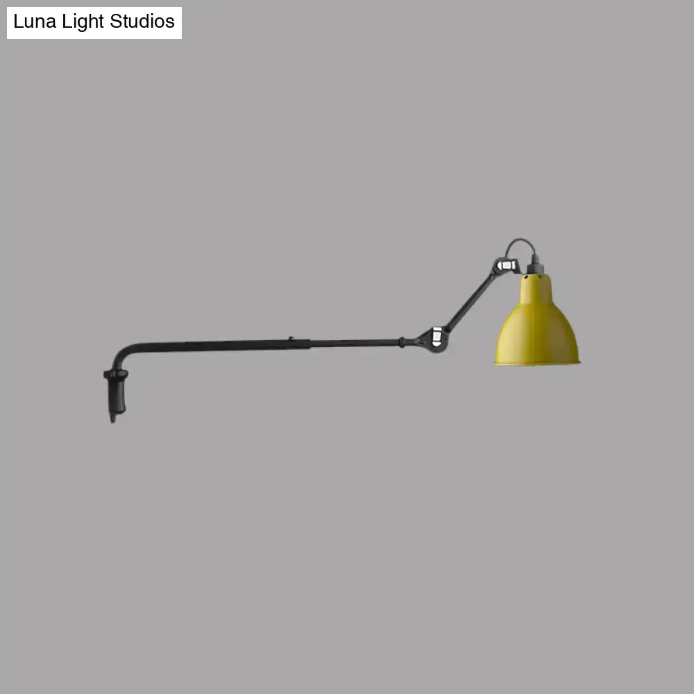 Modern black & white articulated bedroom wall lamp wired electric power