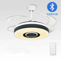 Modern black & white ceiling fan chandelier – living room led light