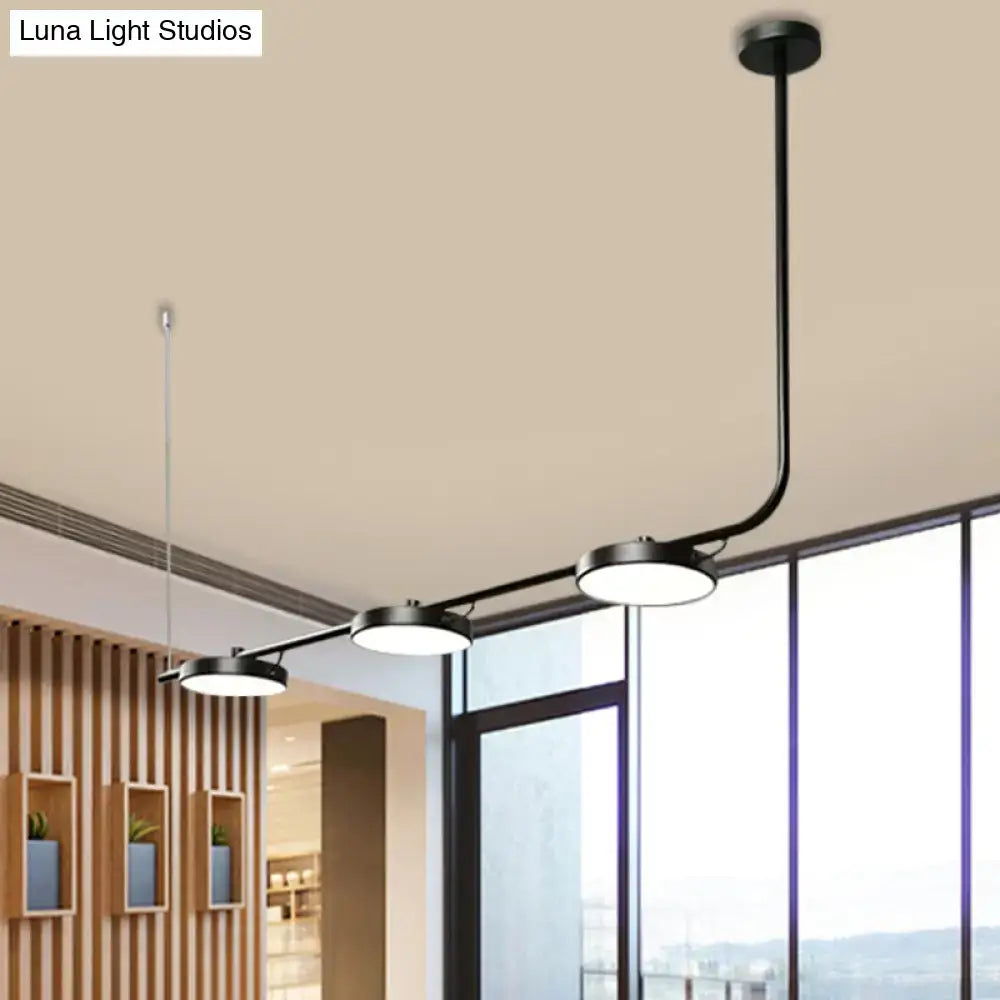 Modern black & white chandelier dining room pendant light