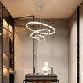 Modern black & white circles chandelier pendant – living room light
