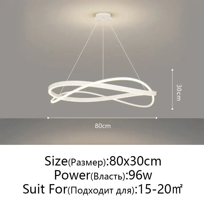 Modern black & white circular led pendant ceiling lamp living room