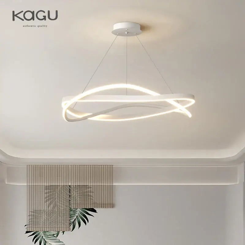 Modern black & white circular led pendant ceiling lamp living room