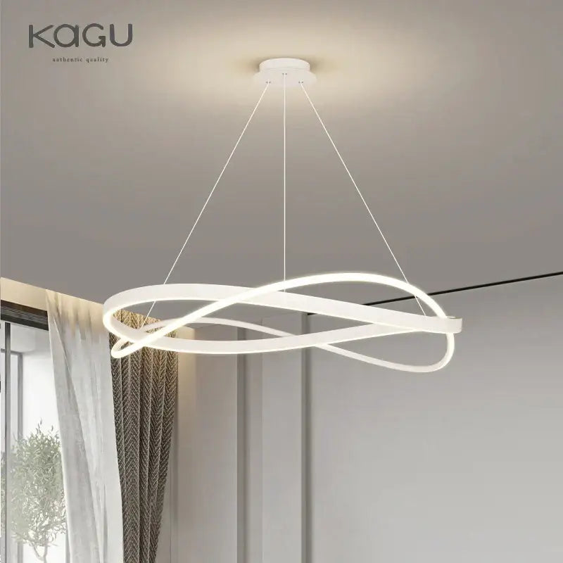 Modern black & white circular led pendant ceiling lamp living room