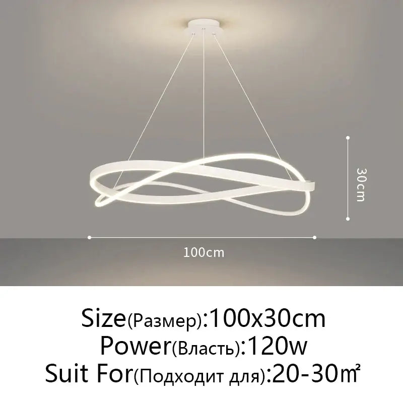 Modern black & white circular led pendant ceiling lamp living room