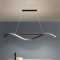 Modern black & white curved led island pendant light kitchen dining room